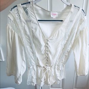 Cream Lace Blouse